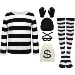 INF Déguisement de Voleuse pour Femme - Ensemble 6 Pièces pour Cosplay Halloween