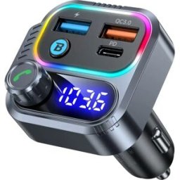 INF Transmetteur Bluetooth MP3 pour voiture avec chargeur PD30W USB-C et double USB 5V/2.4A, Bluetooth 5.3, MP3 WMA WAV