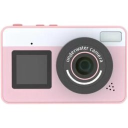 INF Appareil photo étanche double écran 2.8inch+1.44inch – IP68 3m, 48MP, Rechargeable Type-C Rose