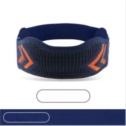 INF Sangle rotulienne de compression sportive avec pad silicone amortisseur, maintien réglable pour course et cyclisme Bleu marine