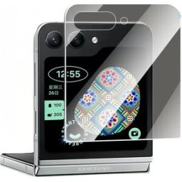 INF Protection d'écran complète pour Samsung Galaxy Z Flip7 (Film extérieur transparent anti-espion) en verre trempé