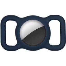 INF Support Apple AirTag en silicone pour collier de chat / chien Bleu foncé