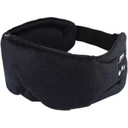 INF Masque de sommeil avec écouteurs Bluetooth 5.0 Noir Le noir