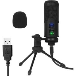 INF Microphone Condensateur USB - Plug & Play, Cardioïde, 192kHz/24Bit pour Enregistrement, Streaming & Gaming