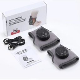 INF Masseur de cheville chauffant sans fil Duo - Rechargeable 3000mAh, Températures réglables 50/55/60/65°C & Double vibration, Gris
