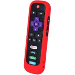INF Étui de protection en silicone compatible avec la télécommande TCL Roku 280 - Antichoc et antidérapant Rouge