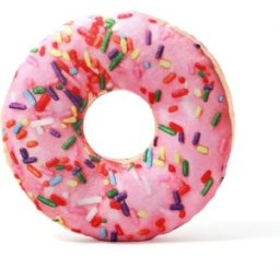 INF Jouet couineur en peluche en forme de donut - Jouet à mâcher interactif pour chiots et petits chiens