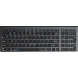 INF Clavier sans fil double mode 2.4G + Bluetooth 5.0/3.0, récepteur USB et Type-C, touches à ciseaux silencieuses, compatible Pistolet noir