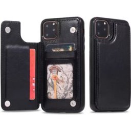 INF Étui en cuir avec fente pour carte pour Samsung Galaxy S23 Ultra - Noir