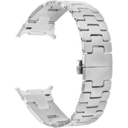INF Bracelet en acier inoxydable à boucle papillon de type H compatible avec Samsung Galaxy Watch 8 Argent