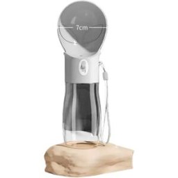 INF Bouteille d'eau portable 380ml pour animaux - Distributeur anti-fuite pour voyage et promenade Gris