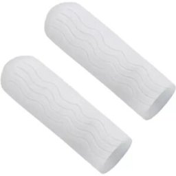 INF Manchons de doigt SEBS élastiques à texture ondulée blancs, 2 paires – Couvre-doigts protecteurs anti-abrasion et