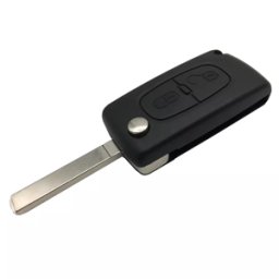 INF Coque de clé de voiture pour Peugeot et Citroën 2 boutons