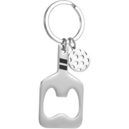 INF Ouvre-bouteille Raquette de Pickleball - Porte-clés en Acier Inoxydable pour les Amateurs de Sport