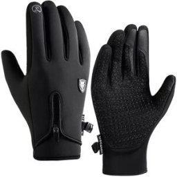 INF Gants noirs pour écran tactile - Coupe-vent et résistants à l'eau XL