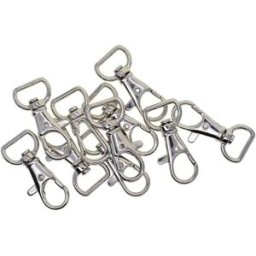 INF Fermoirs pivotants, mousquetons pour lanière, clips pour porte-clés, 10 pièces