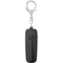 INF Alarme de sécurité personnelle avec lumière LED - Alarme forte de 130dB, alimentée par pile AAA Le noir