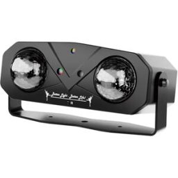 INF Lampe boule magique double tête 12W avec prise EU – LED RGB rotative, effet vague d'eau, télécommande et activation sonore