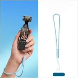 INF Lanière de poignet en silicone (lot de 2) – sangle douce et lavable compatible avec DJI Pocket 4/3 pour caméras, téléphones Bleu