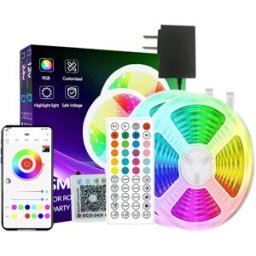 INF Kit de Bande Lumineuse LED RGB 15m - Prise EU, Télécommande 44 Touches, Découpable, Idéal pour Ambiance Gaming & Chambre