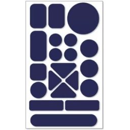 INF Patchs de Réparation Auto-Adhésifs pour Doudoune - Kit de 10 Pièces en Nylon Imperméable pour Vêtements Bleu foncé