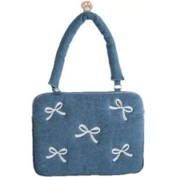 INF Sacoche d'ordinateur portable en jean brodé compatible avec Apple MacBook - Style et protection 15 pouces