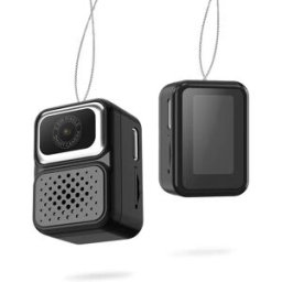 INF Mini Caméra Tendance avec Flash et Écran IPS 0.96" pour Photos et Vidéos HD Le noir