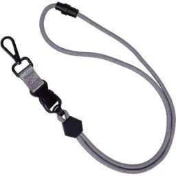INF Lanière avec crochet en métal pour clés, badges d'identification et plus encore Gris