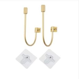 INF Embrasses de Rideaux en Alliage en Forme de U Sans Perçage - Supports de Fenêtre Or