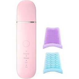 INF Spatule Ultrasonique pour la Peau : Nettoyage des Pores, Anti-Points Noirs et Lifting Facial EMS Rose