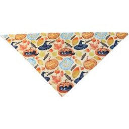 INF Bandana Triangle pour Animaux de Compagnie - Motifs d'Halloween Festifs et Confortables Orange
