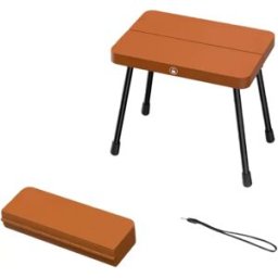 INF Tabouret pliant portable de camping en plein air avec rangement - Forte capacité de charge Marron