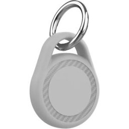 INF Coque de protection en TPU avec mousqueton à ressort compatible avec Apple AirTag 1/2 - Ajustement serré, multicolore Gris