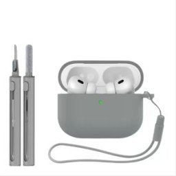 INF Étui de Protection en Silicone (Ensemble de 3 Pièces) Compatible avec Apple AirPods Pro 3 - Antichoc, Imperméable, Gris