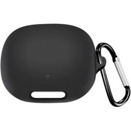 INF Étui en silicone compatible avec les écouteurs Bluetooth Anker Soundcore Liberty 4 Pro - Housse de protection Le noir