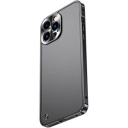 INF Coque Bumper en Alliage d'Aluminium Noir avec Boucle Hippocampe, Non Magnétique, Compatible avec iPhone 17 Pro Max