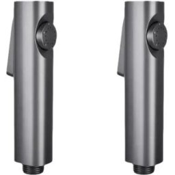INF Pulvérisateur de toilette et salle de bain à main haute pression - Pack de 2, ABS multi-couleur, compact 14.5cm Gris