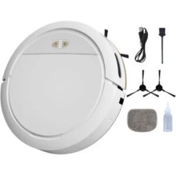 INF Aspirateur Robot Intelligent : Aspiration 3000Pa, Nettoyage Humide, Contrôle App Blanc