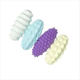 INF Balles magnétiques en silicone anti-stress (lot de 4) - Design ovale macaron souple et élastique pour fidget sensoriel et