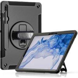 INF Coque de protection pour tablette compatible avec Samsung S8+ SM-X800/X806 12,4 pouces avec emplacement pour stylet,