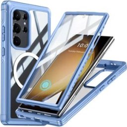 INF Étui magnétique pour téléphone portable Samsung A55 Bleu