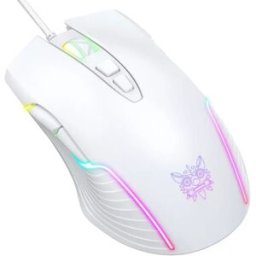 INF Souris filaire RGB 7 boutons, capteur INT-725F, DPI réglable jusqu'à 7200, interface UB 2.0 Blanc