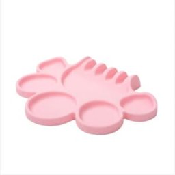 INF Palette de Mélange de Maquillage en Silicone avec Support de Pinceaux, Palette Aquarelle pour Nail Art Rose