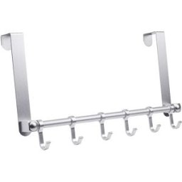 INF Porte-manteau en aluminium, au-dessus de la porte Argent