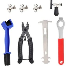 INF Kit d'Outils de Réparation et de Dépose de Chaîne de Vélo avec Extracteur de Manivelle