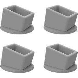 INF Lot de 4 protections de boucle de ceinture de sécurité en silicone : Anti-rayures, universelles Gris