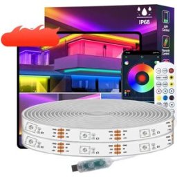 INF Ruban LED USB Extérieur Encapsulé Coloré - 18 LED/Mètre - 2.4G Bluetooth RGBIC 10 m