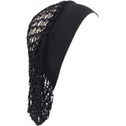 INF Bonnet de Cheveux Élastique à Large Bord - Protection et Style Le noir