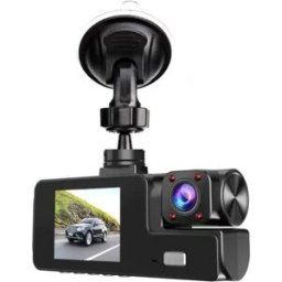 INF Caméra Embarquée A22 WiFi HD Vision Nocturne Triple Objectif avec Carte TF 32G