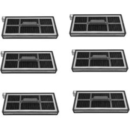 INF Filtres de remplacement pack de 6 compatibles avec Zhuimi MOVA P70 aspirateur robot - ABS+fibre Noir